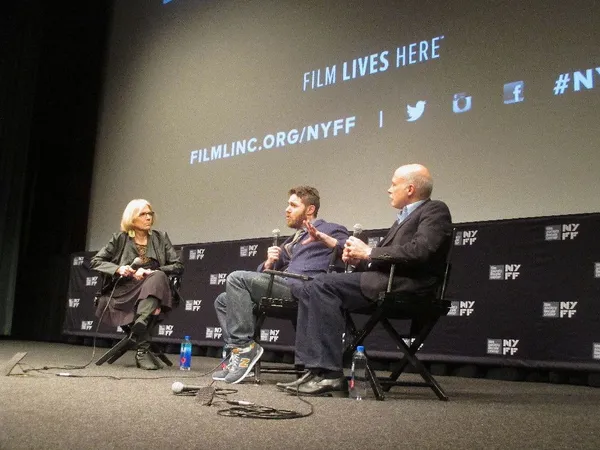 Marian Masone with Everything Is Copy director Jacob Bernstein and editor Bob Eisenhardt